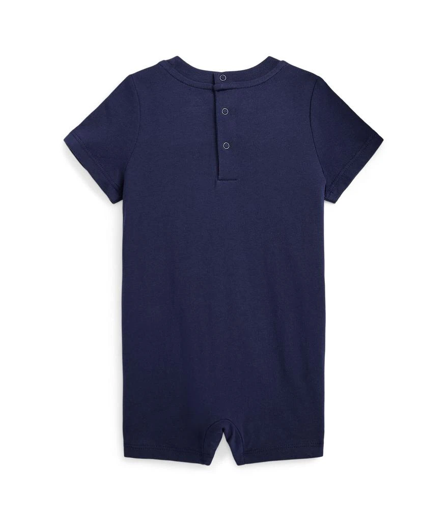 商品Ralph Lauren|Big Pony Cotton Jersey Shortall (Infant),价格¥177,第2张图片详细描述