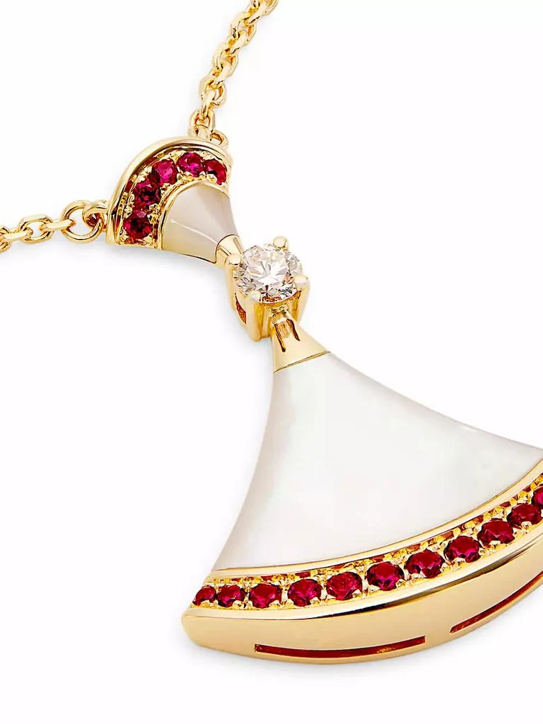 商品BVLGARI|​Divas' Dream 18K Rose Gold, Mother-Of-Pearl & Diamond Pendant Necklace,价格¥34981,第4张图片详细描述