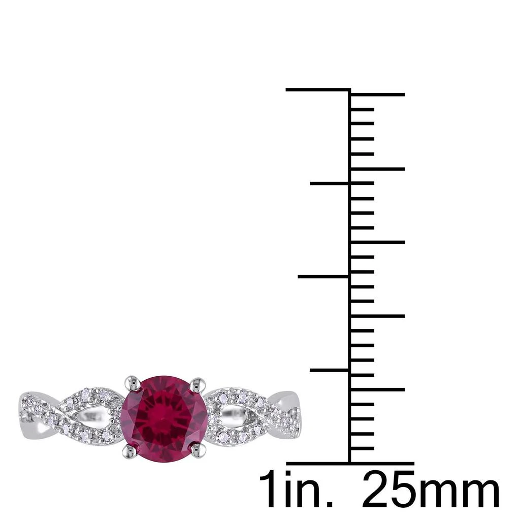 商品Julianna B|10k White Gold Created Ruby and Diamond Infinity Ring,价格¥3097,第3张图片详细描述