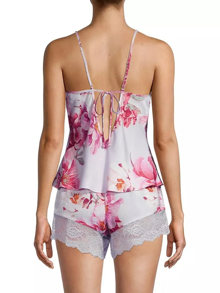 商品In Bloom|2-Piece Phoebe Floral Satin Lace-Trim Cami Short Set,价格¥305,第5张图片详细描述