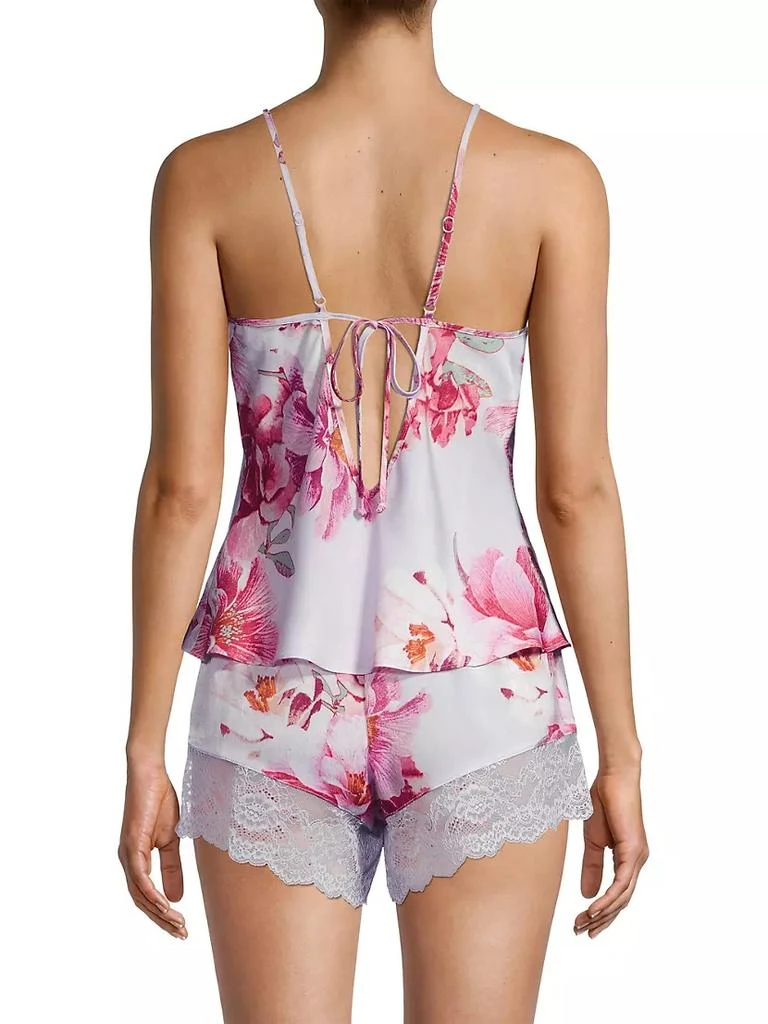 商品In Bloom|2-Piece Phoebe Floral Satin Lace-Trim Cami Short Set,价格¥203,第5张图片详细描述