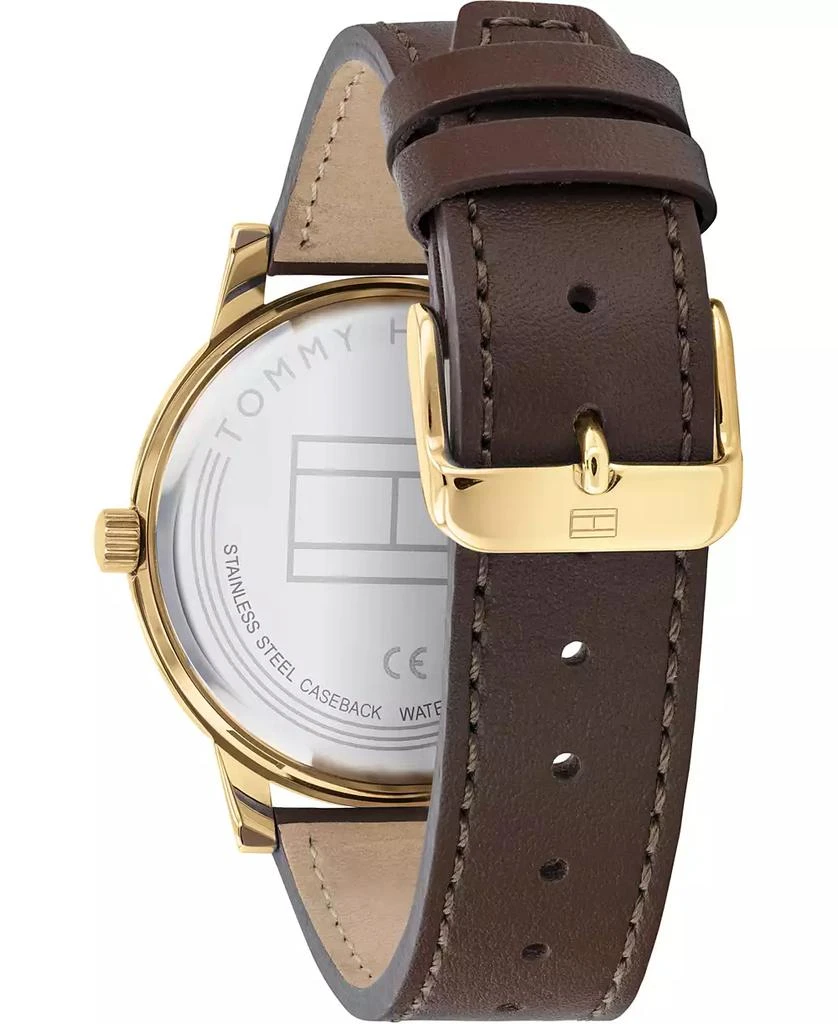 商品Tommy Hilfiger|Men's Brown Leather Strap Watch 42mm, Created for Macy's,价格¥546,第3张图片详细描述