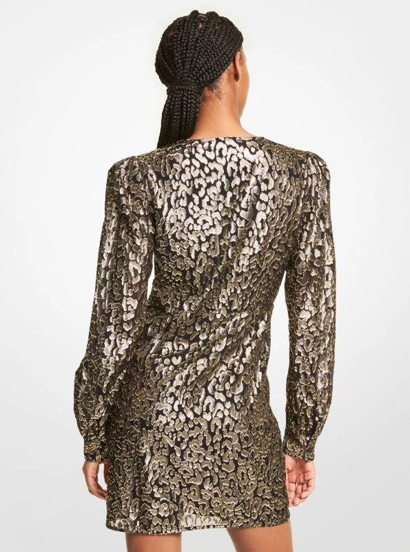 商品Michael Kors|Metallic Leopard Clip Jacquard Dress,价格¥1481,第2张图片详细描述