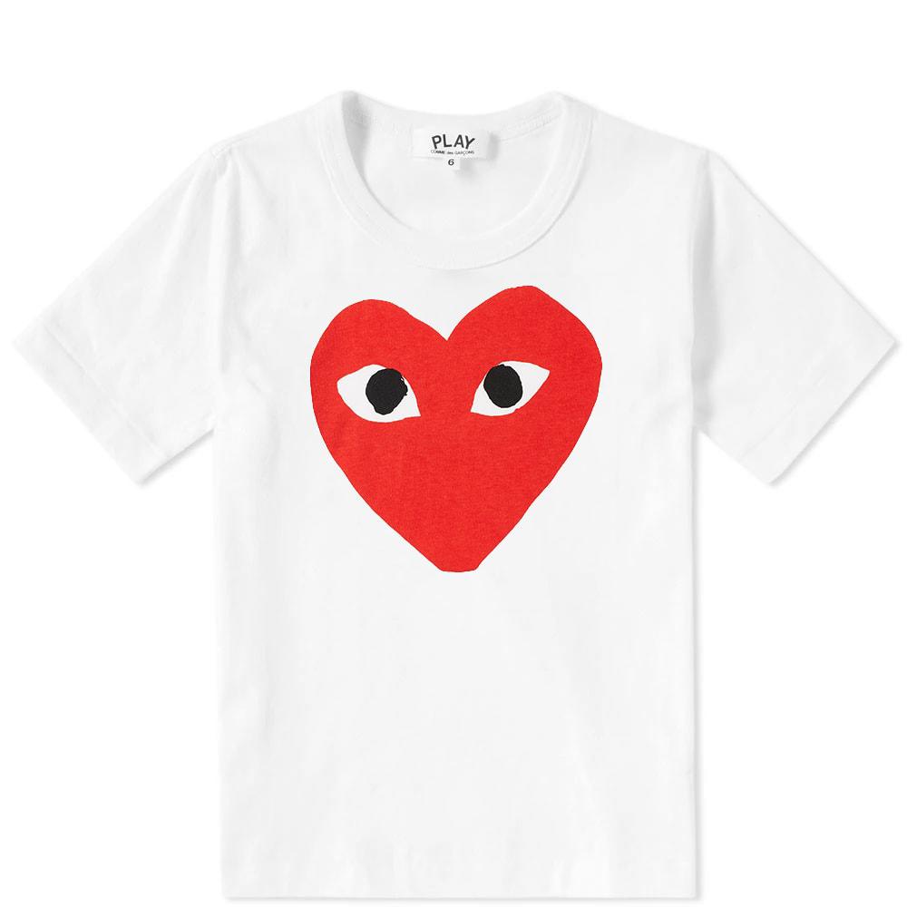 Comme des Garcons Play Kids Red Heart Logo Tee商品第1张图片规格展示