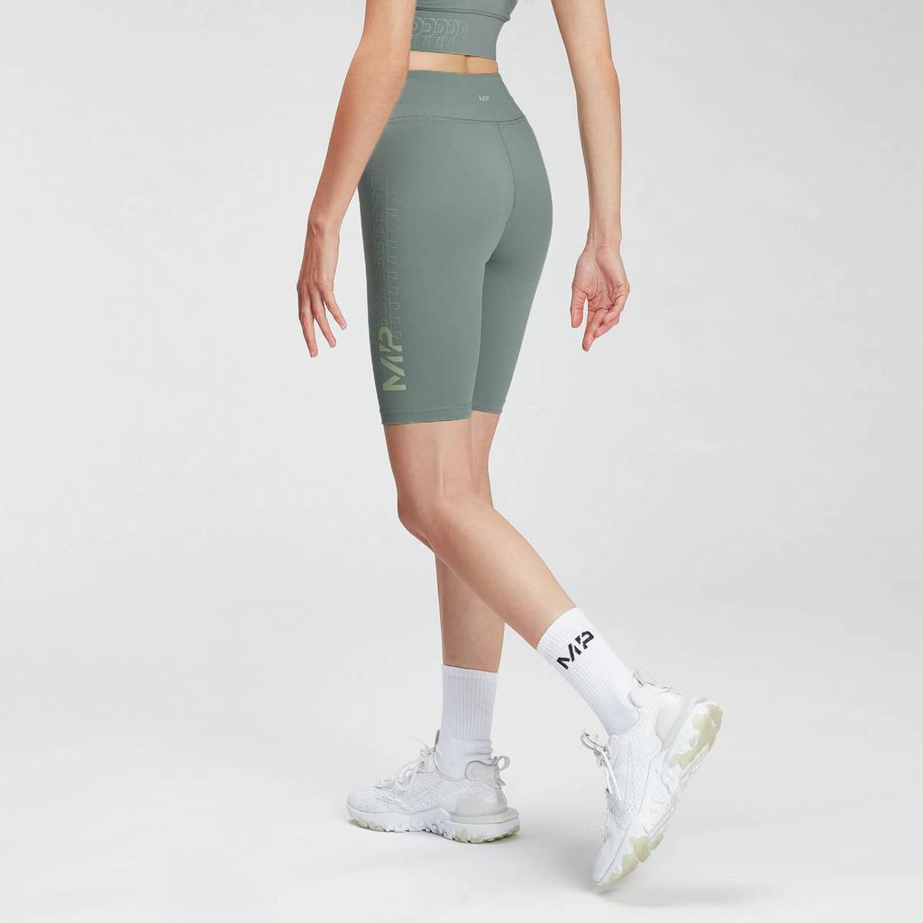 MP Women's Fade Graphic Training Cycling Shorts - Washed Green商品第2张图片规格展示