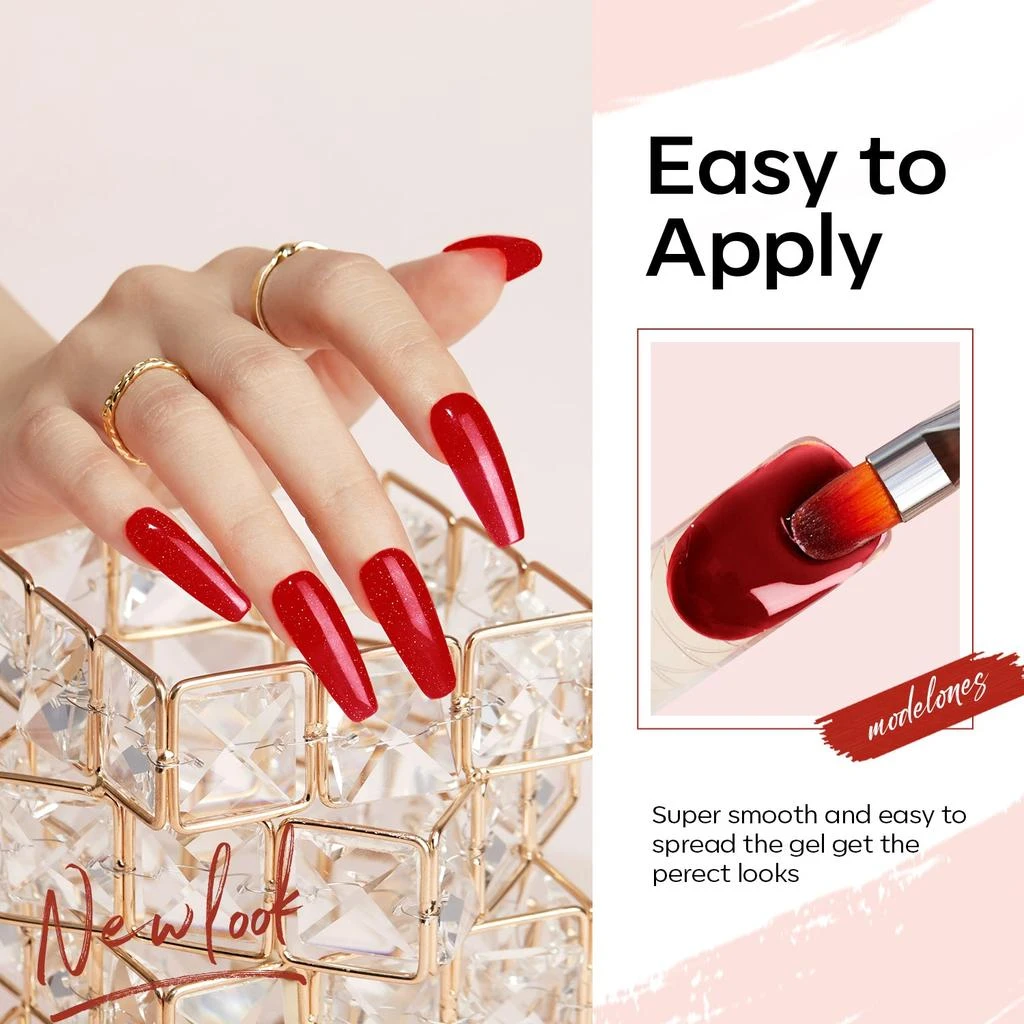 Red Collection - 6 Shades Poly Nail Gel Set 商品