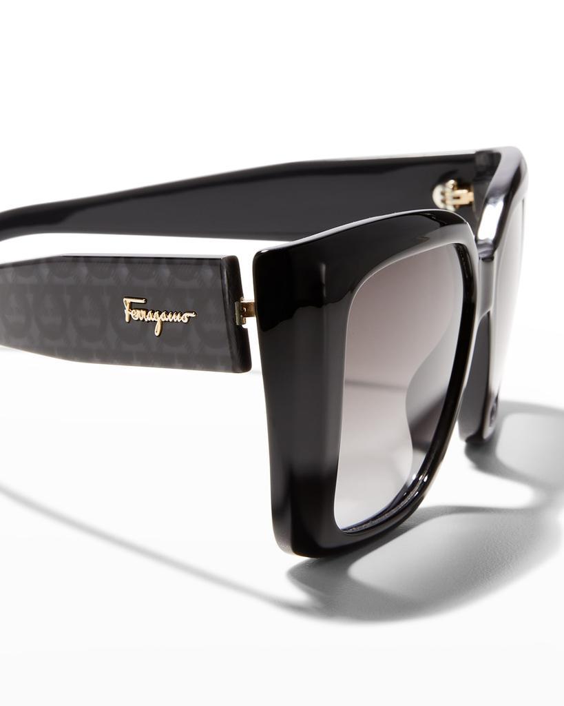 商品Salvatore Ferragamo|Rectangle Gancio Injection Plastic Sunglasses,价格¥1897,第6张图片详细描述