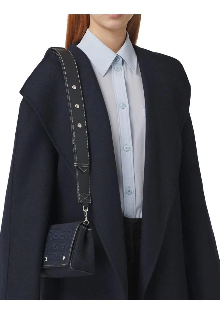 商品Burberry|Small horseferry linen cotton crossbody bag,价格¥8740,第4张图片详细描述