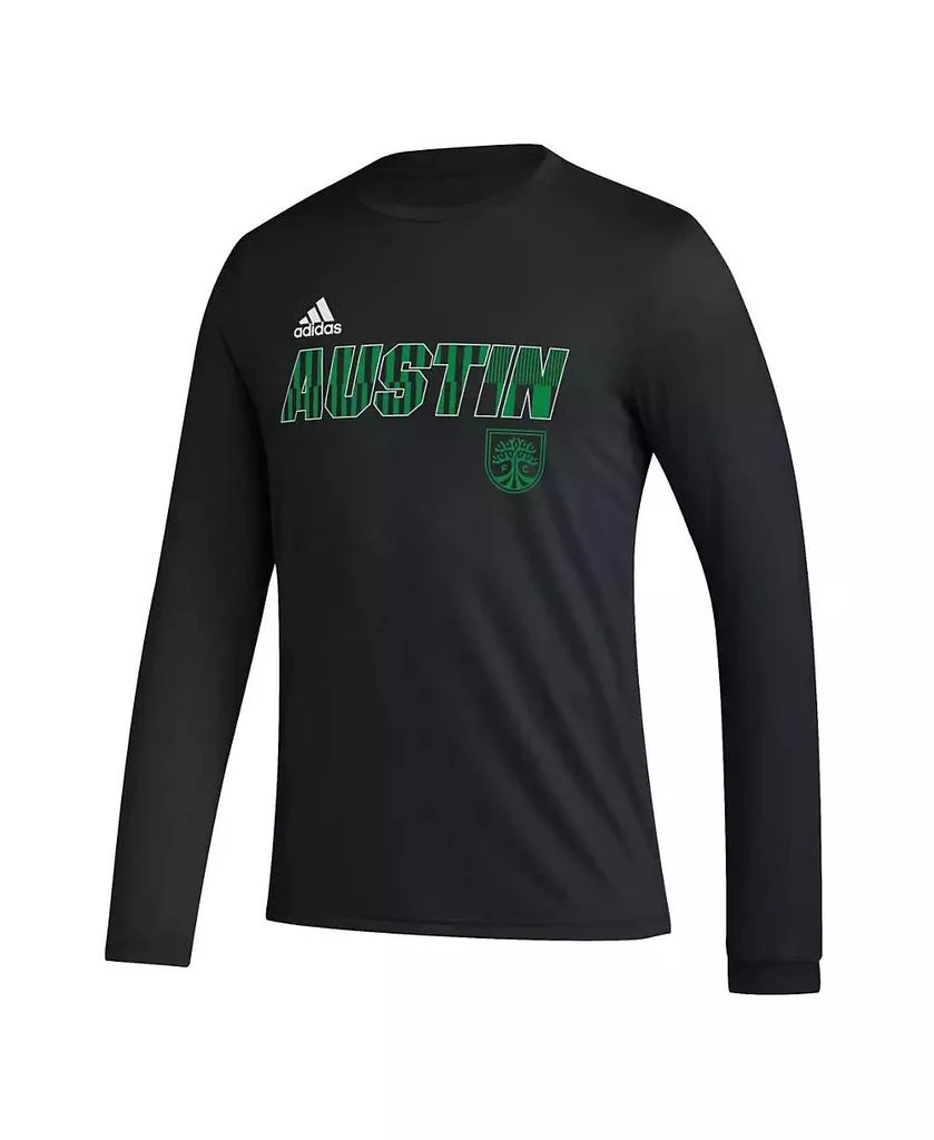 商品Adidas|Men's Black Austin FC Jersey Hook AEROREADY Long Sleeve T-shirt,价格¥334,第2张图片详细描述