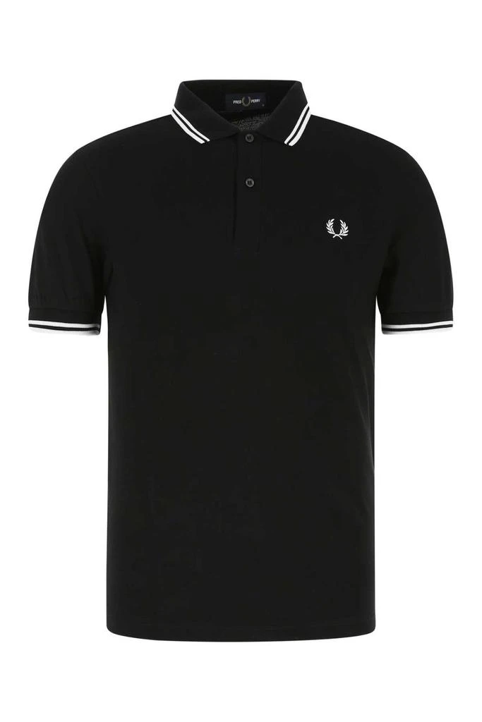 商品Fred Perry|Fred Perry Stripe Detailed Logo Embroidered Polo Shirt,价格¥611,第1张图片