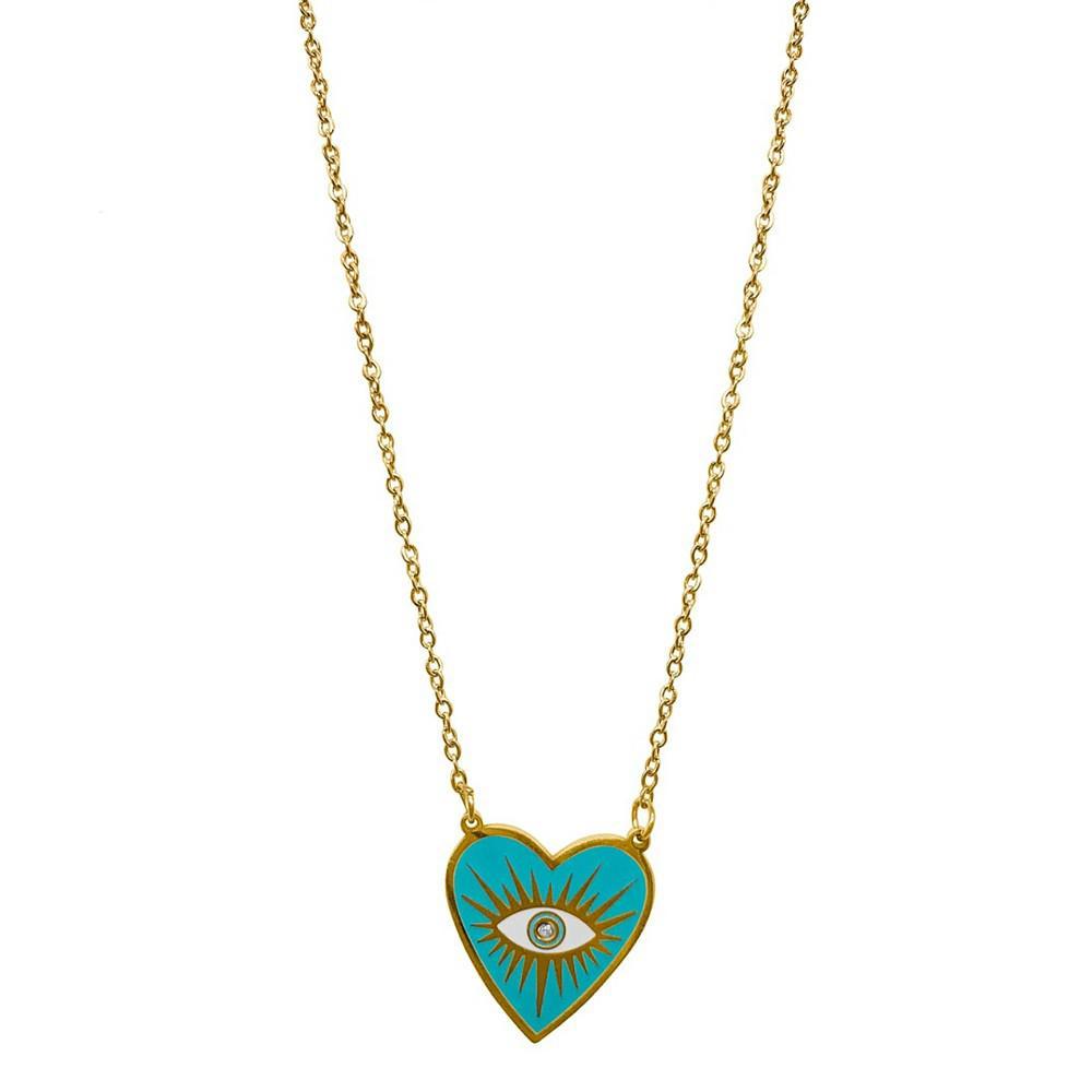 商品ADORNIA|Heart Evil Eye Pendant Necklace,价格¥208,第1张图片