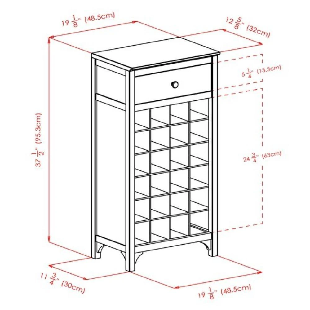 24-Bottle Wine Cabinet Espresso 商品