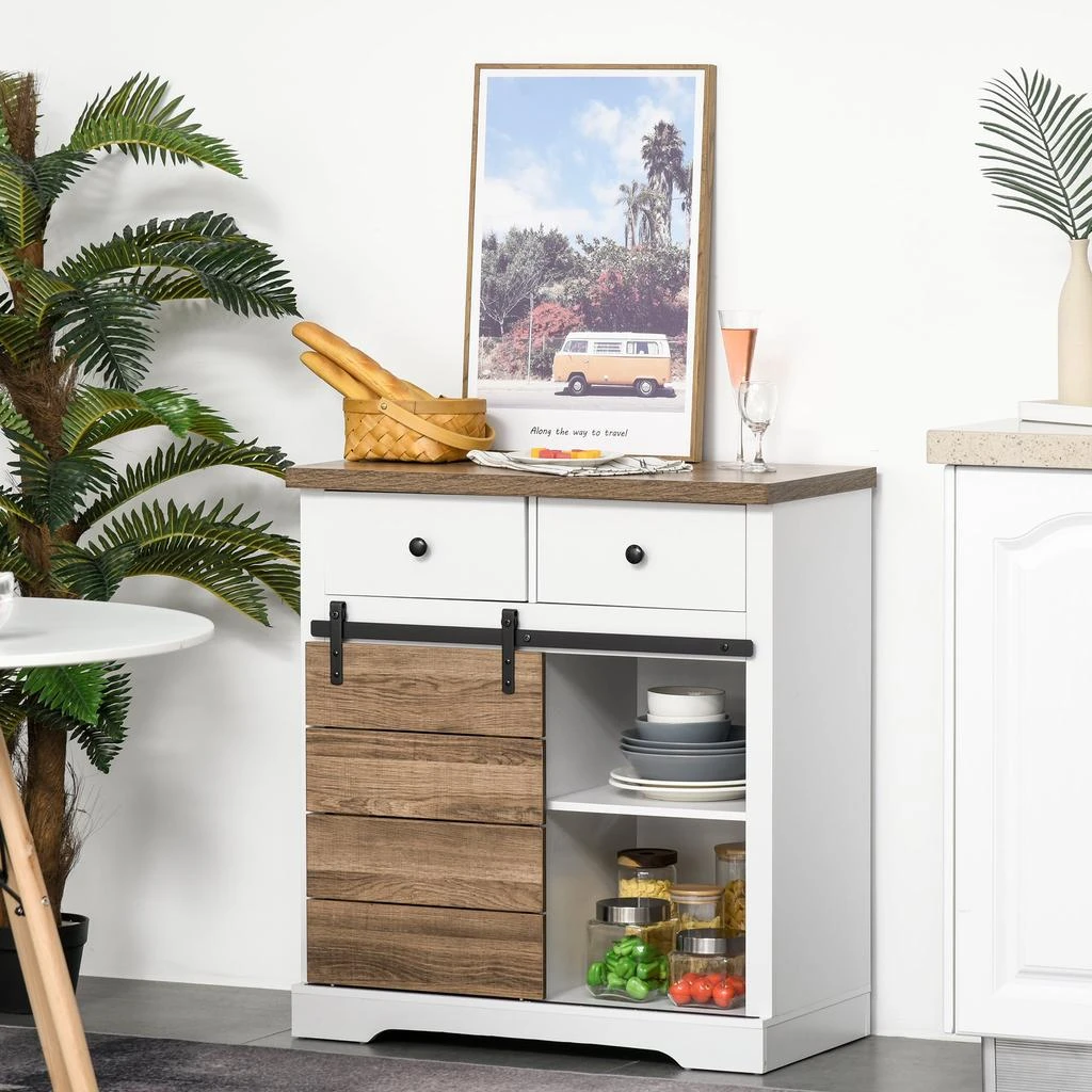 商品Streamdale Furniture|Streamdale Farmhouse Coffee Bar Cabinet,价格¥1784,第2张图片详细描述