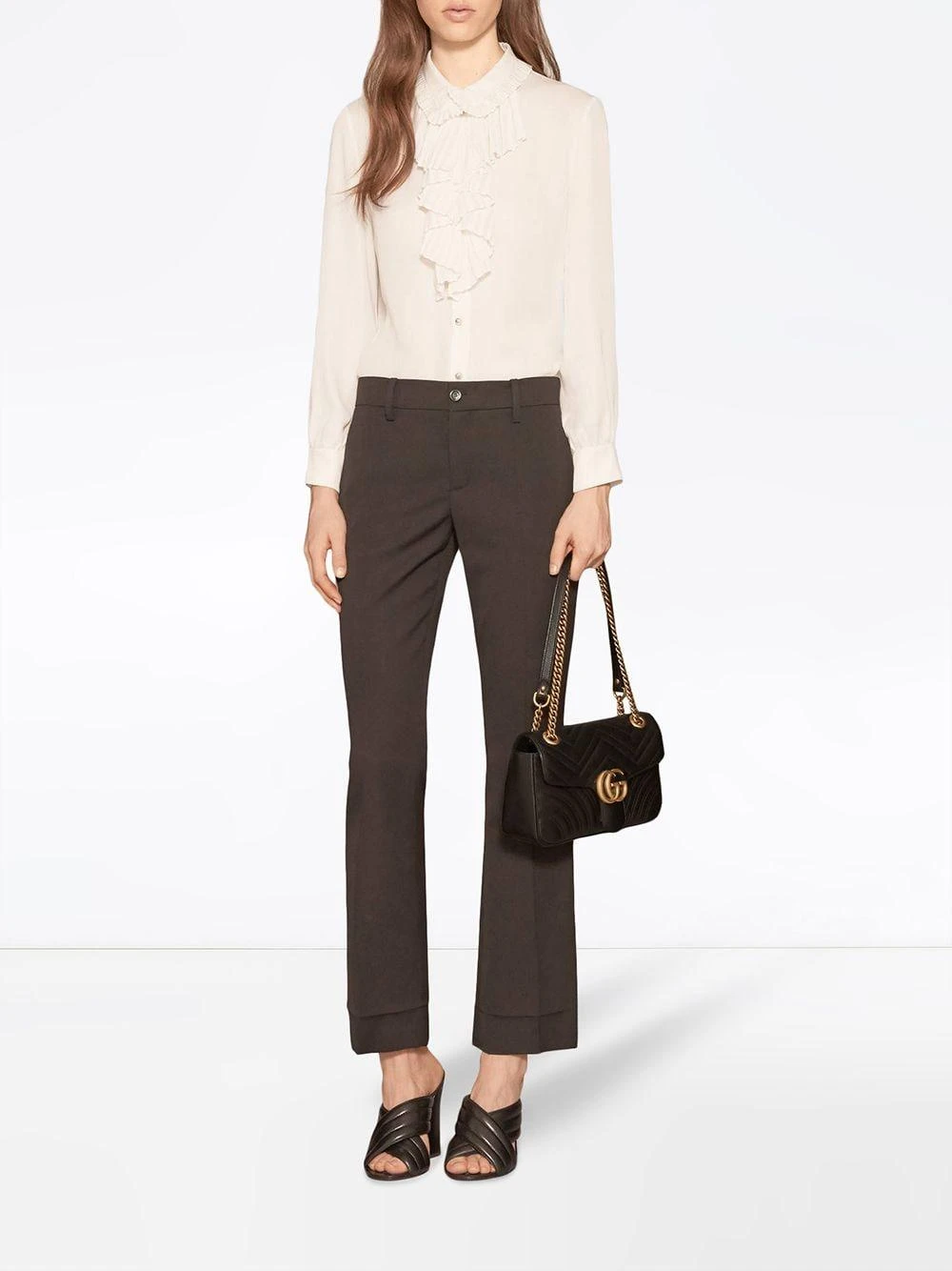 商品【商品预售7天】 Gucci|Gucci 女士斜挎包 443497DTDIT1000 黑色,价格¥21664,第3张图片详细描述