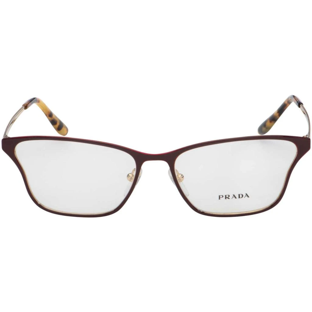 商品Prada|Prada Women's Eyeglasses - Catwalk Top Bordeaux Pale Gold | PRADA 0PR 60XV 5521O155,价格¥730,第2张图片详细描述