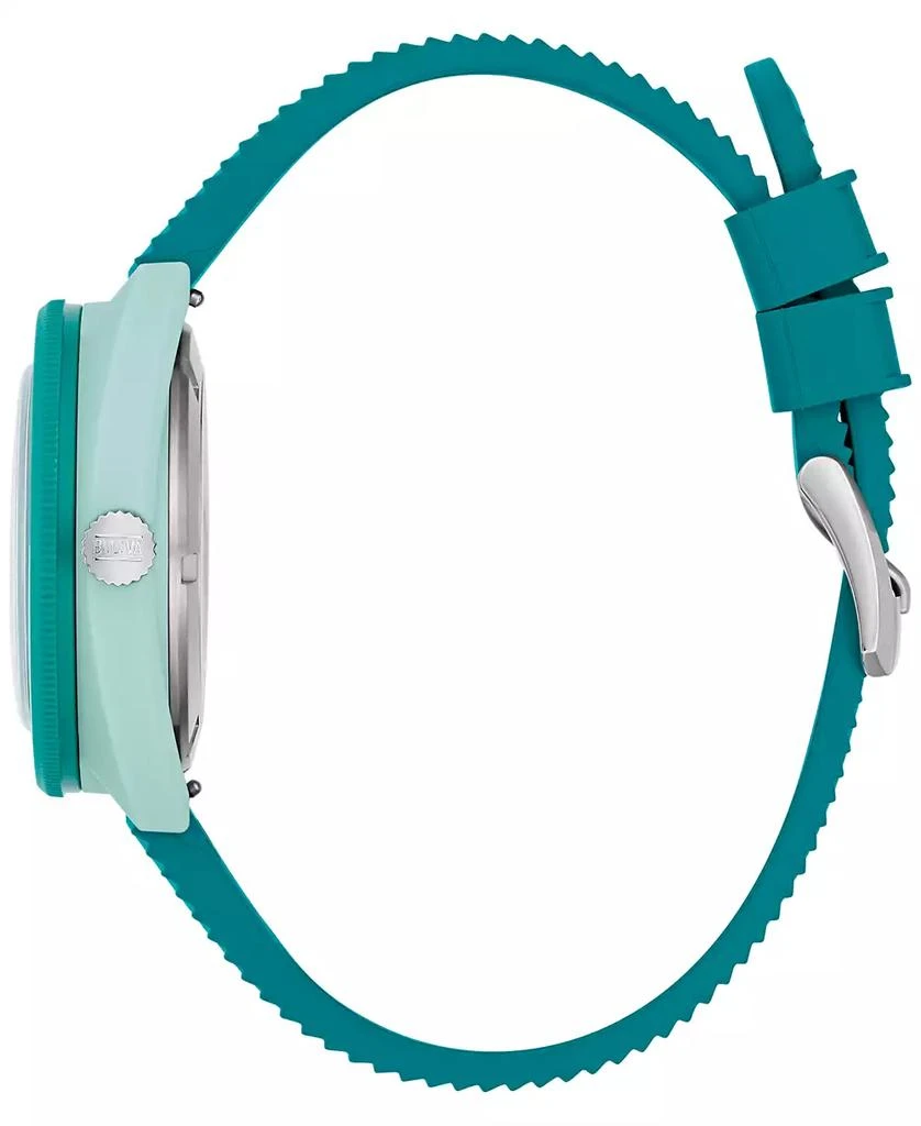 商品Bulova|Men's Snorkel Green HNBR Rubber Strap Watch 41mm,价格¥2591,第2张图片详细描述