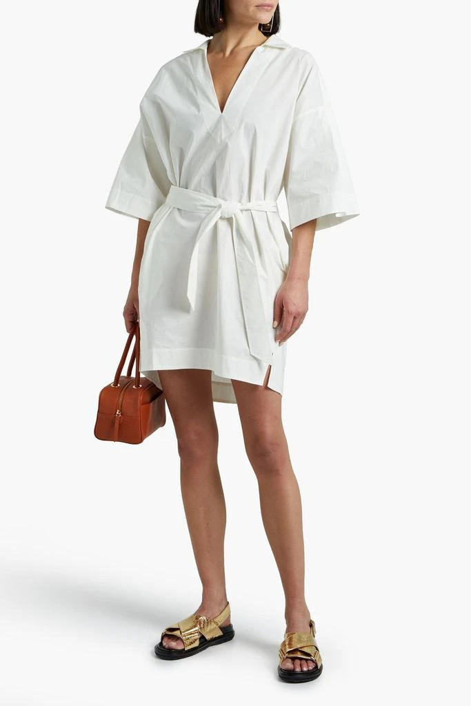 商品FRAME|Belted cotton-poplin mini dress,价格¥1042,第2张图片详细描述