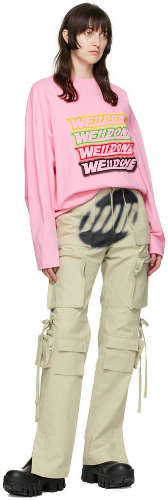 商品We11done|Pink Cotton T-Shirt,价格¥1334,第6张图片详细描述