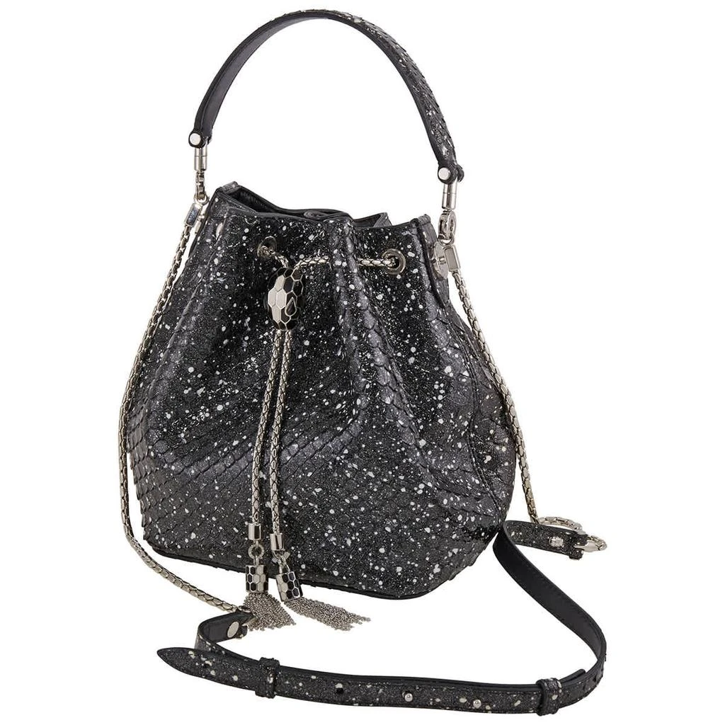 商品BVLGARI|Serpenti Forever Bucket Python Leather Bag- Black,价格¥22009,第2张图片详细描述