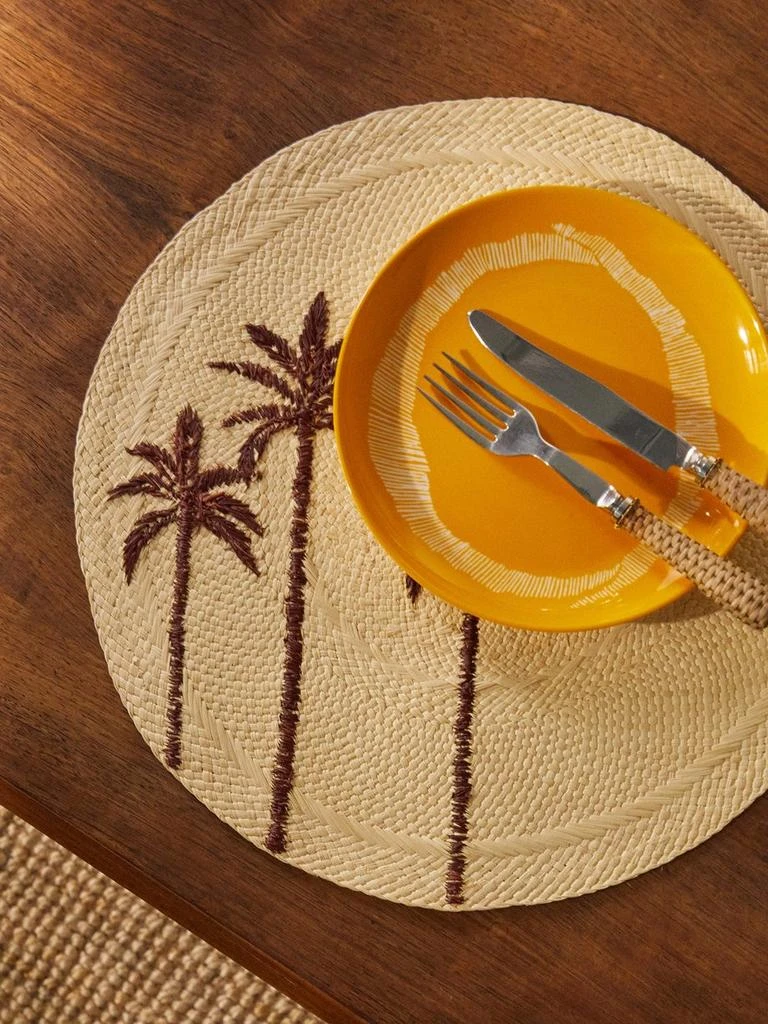 商品JOHANNA ORTIZ|Set of two Datileras palm-embroidered placemats,价格¥945,第2张图片详细描述