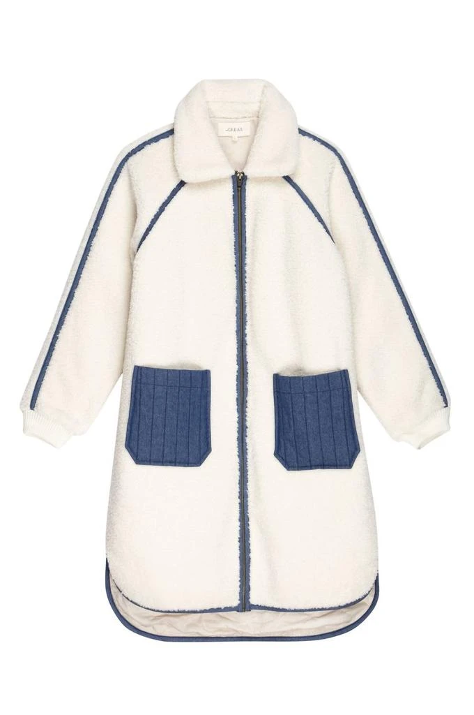 商品The Great|The Shepherd Coat In Cream Sherpa With Denim,价格¥2363,第1张图片