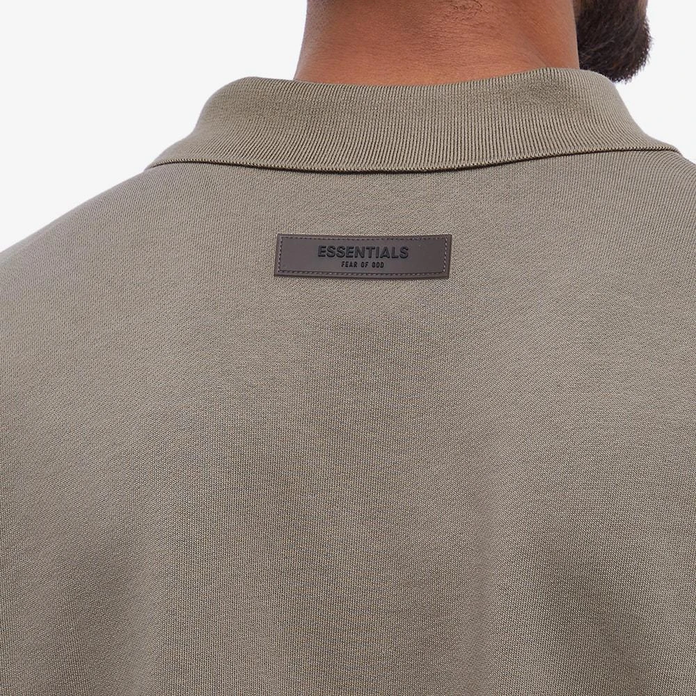 商品Essentials|Fear of God ESSENTIALS Logo Long Sleeve Polo - Desert Taupe,价格¥521,第5张图片详细描述