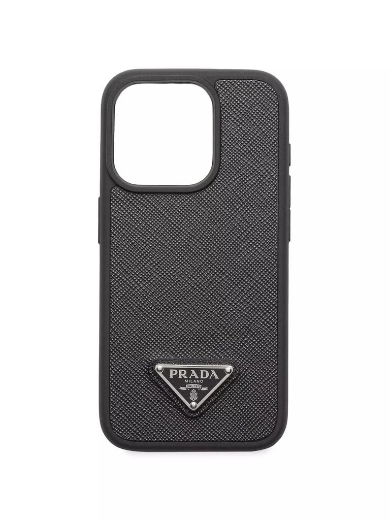 商品Prada|Saffiano Leather Cover For iPhone 15 Pro,价格¥2960,第1张图片