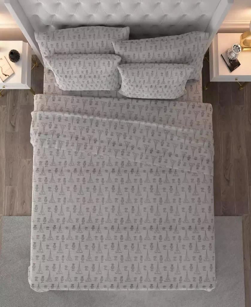 商品Juicy Couture|Juicy in Paris 6-Piece Sheet Set, Full,价格¥221,第4张图片详细描述