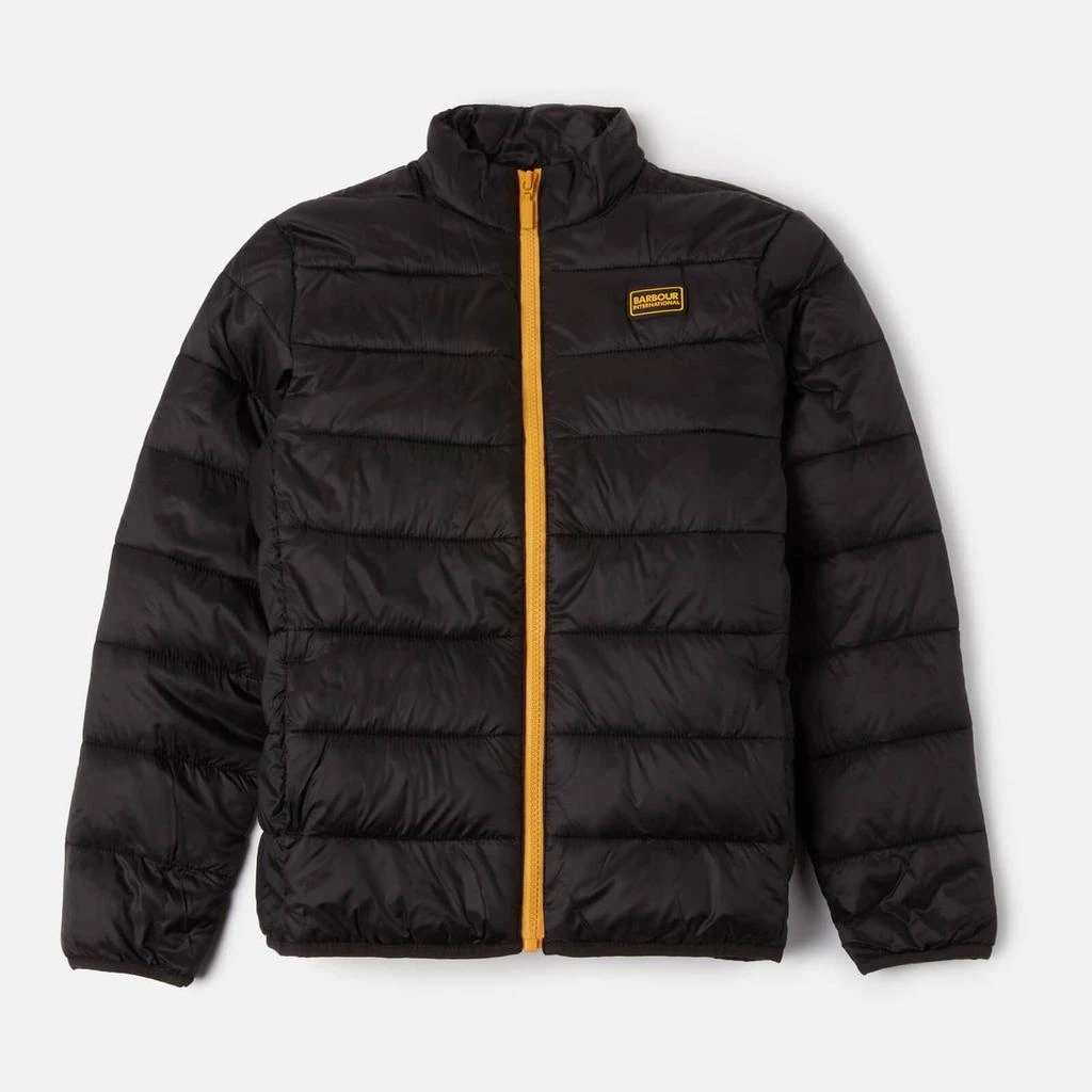 商品Barbour|Barbour International Boys' Reed Quilted Jacket - Black/Yellow,价格¥335,第1张图片