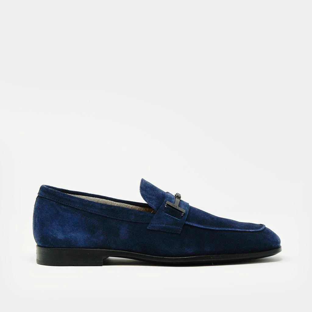 商品Tod's|mocassino con fibbia in camoscio blu,价格¥2929,第1张图片