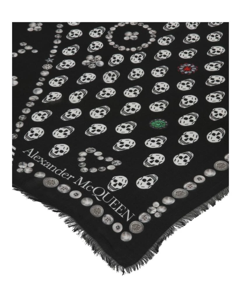 商品Alexander McQueen|Skull Logo Motif Scarf,价格¥1141,第2张图片详细描述