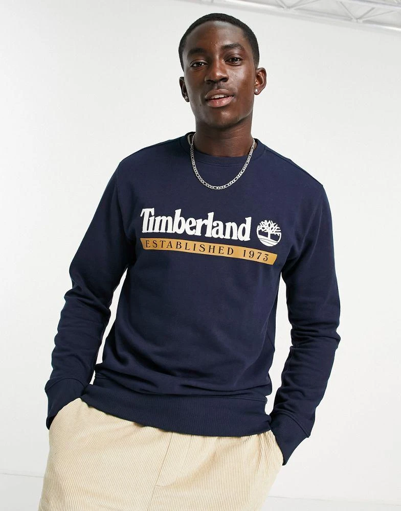 商品Timberland|Timberland Established 1973 sweatshirt in dark blue,价格¥348,第1张图片