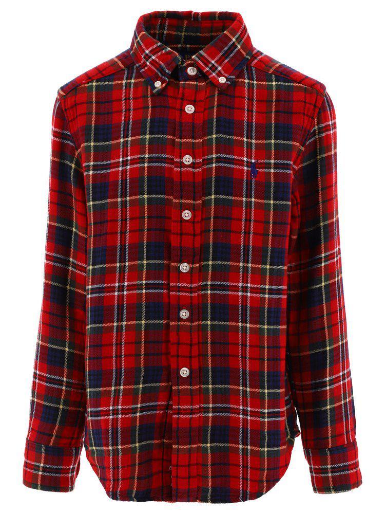 商品Ralph Lauren|Ralph Lauren Kids Checked Long-Sleeved Shirt,价格¥564,第1张图片