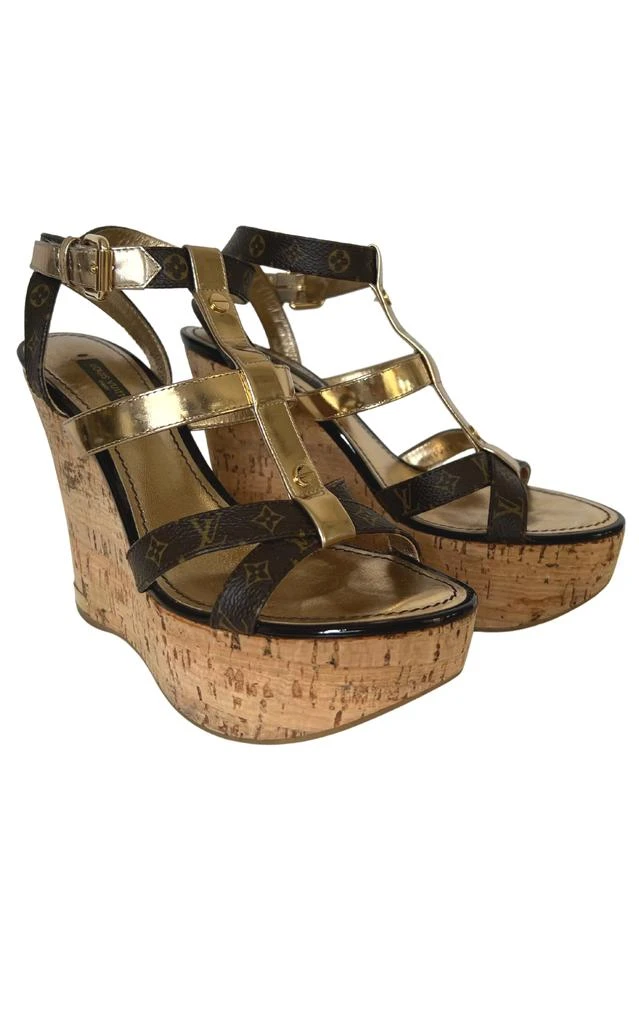 商品[二手商品] Louis Vuitton|Brown Monogram Multicolor Wedge,价格¥3910,第4张图片详细描述