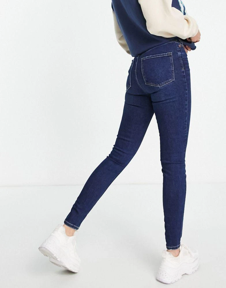 商品Stradivarius|Stradivarius Tall super high waist skinny jean in mid blue,价格¥121,第4张图片详细描述