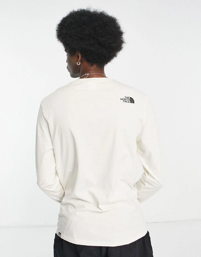 商品The North Face|The North Face Coordinates long sleeve chest print t-shirt in off white,价格¥259,第2张图片详细描述