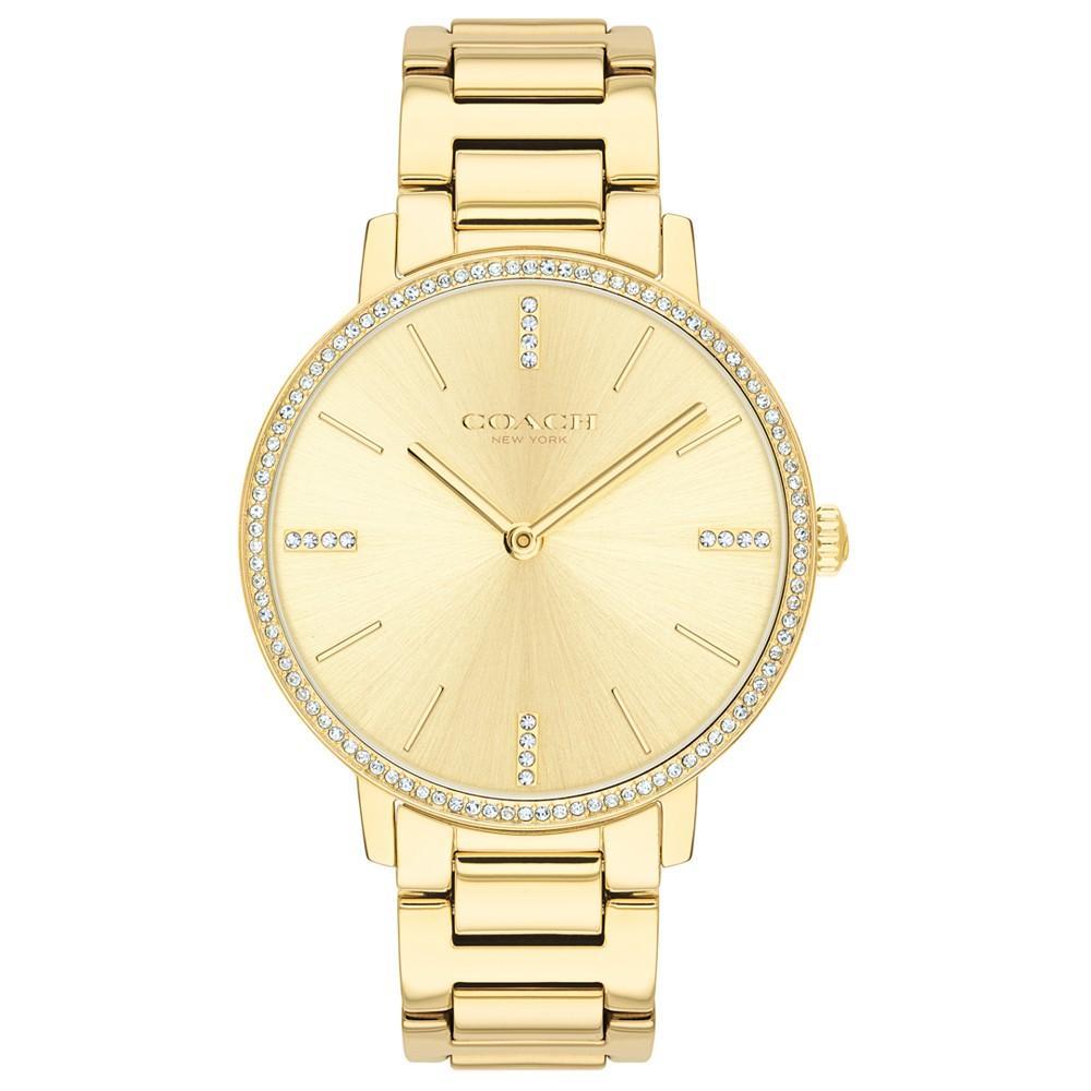 商品Coach|Women's Audrey Gold-Tone Stainless Steel Bracelet Watch 35mm,价格¥1515,第1张图片