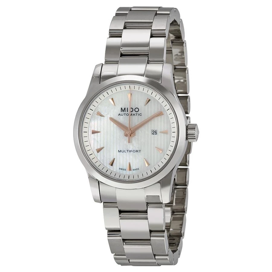 商品MIDO|Multifort Automatic Mother of Pearl Dial Stainless Steel Ladies Watch M0050071110100,价格¥2332,第1张图片