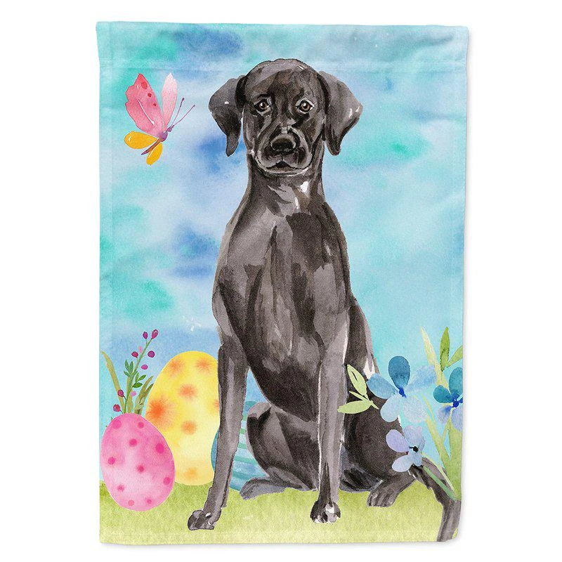 商品Caroline's Treasures|28 x 40 in. Polyester Black Labrador Easter Flag Canvas House Size 2-Sided Heavyweight,价格¥329,第1张图片