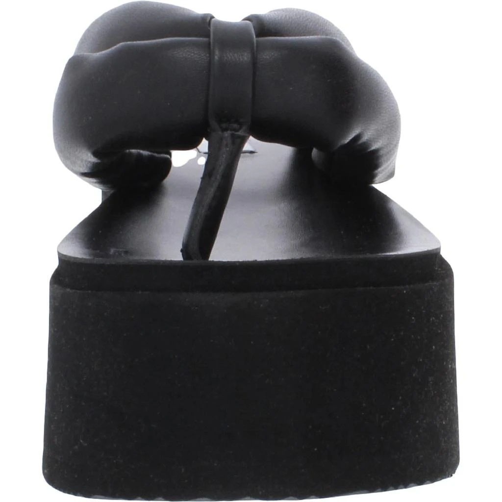 商品Steve Madden|Steve Madden Womens Billion Faux Leather Thong Platform Sandals,价格¥384,第3张图片详细描述