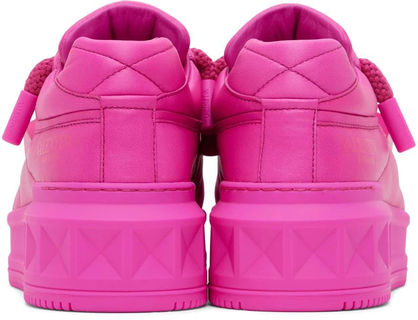 商品Valentino|Pink One Stud XL Nappa Leather Sneakers,价格¥8646,第2张图片详细描述