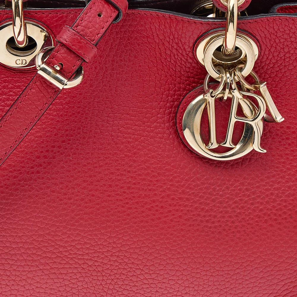 商品[二手商品] Dior|Dior Red Leather Mini Diorissimo Tote,价格¥7174,第5张图片详细描述