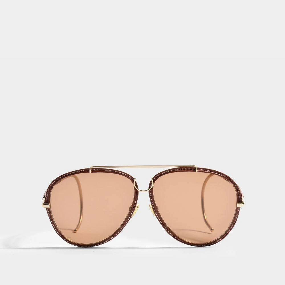 商品Chloé|Sunglasses in Gold Metal,价格¥4722,第1张图片