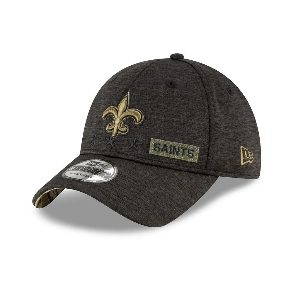 商品New Era|Men's Heather Black New Orleans Saints 2020 Salute to Service 9TWENTY Adjustable Hat,价格¥269,第3张图片详细描述