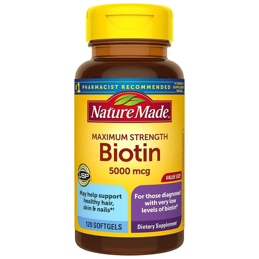 Nature Made Maximum Strength Biotin 5000 mcg Softgels 1