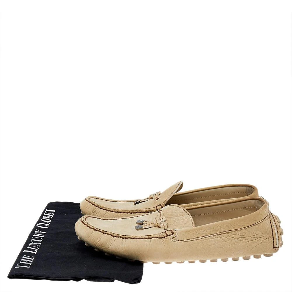 Louis Vuitton Light Yellow Leather Bow Slip On Loafers Size 42.5 商品