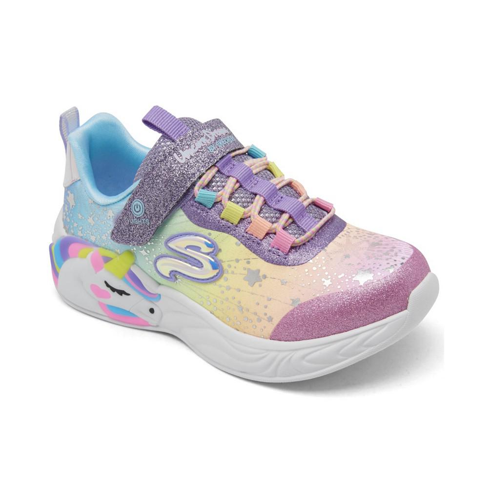 Little Girls S-Lights: Unicorn Dreams Stay-Put Casual Sneakers from Finish Line商品第2张图片规格展示