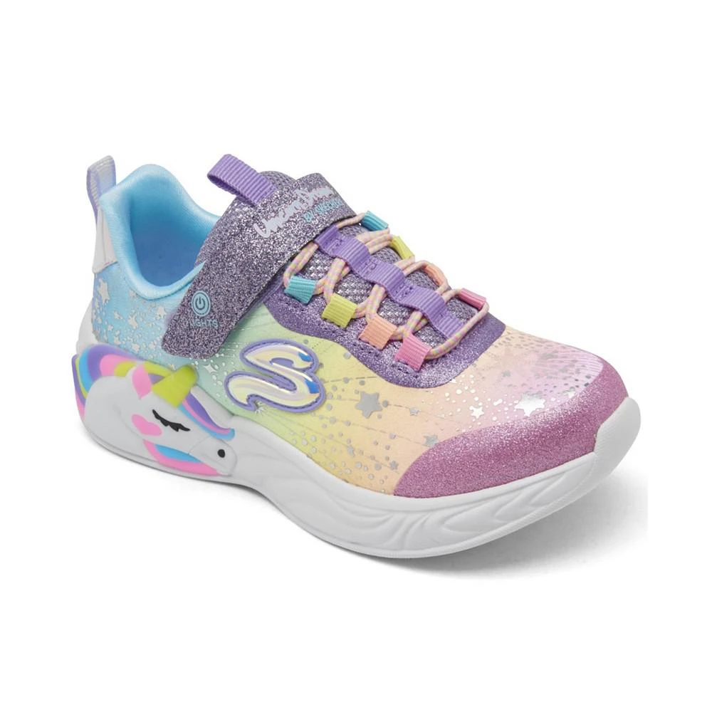 商品SKECHERS|Little Girls S-Lights: Unicorn Dreams Stay-Put Casual Sneakers from Finish Line,价格¥150,第2张图片详细描述