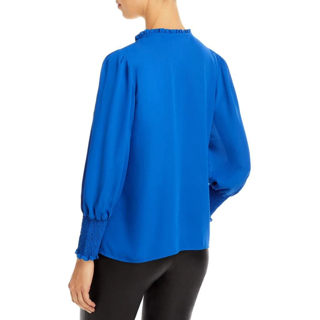 商品AQUA|Aqua Womens Smocked V-Neck Blouse,价格¥85,第3张图片详细描述