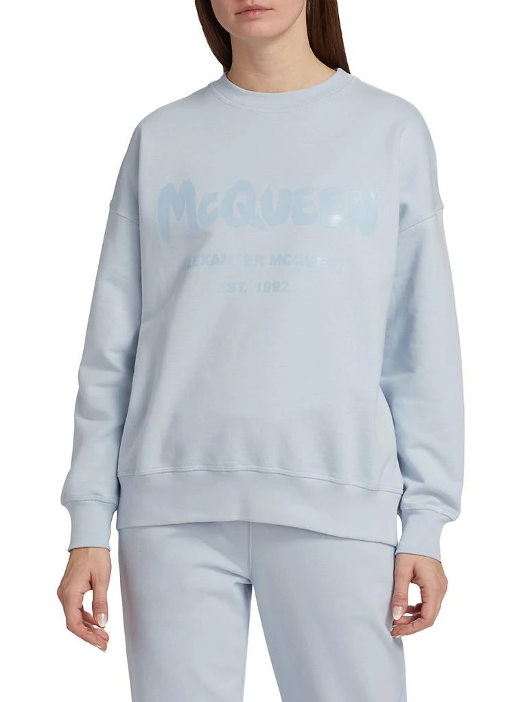 商品Alexander McQueen|Graffiti Logo Sweatshirt,价格¥2355,第3张图片详细描述